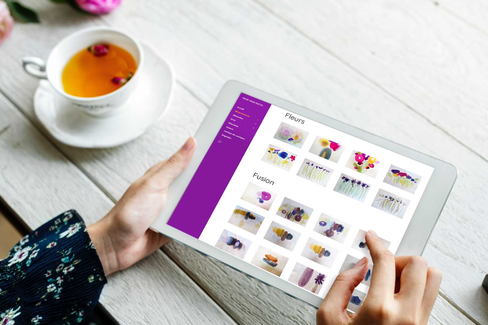 Création du site internet Laura Shellen - version tablette